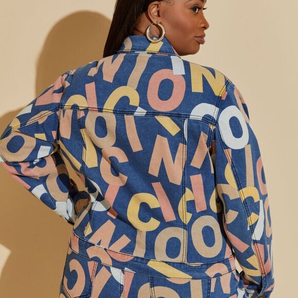 Iconic Print Denim Jacket - Picture 3 of 3